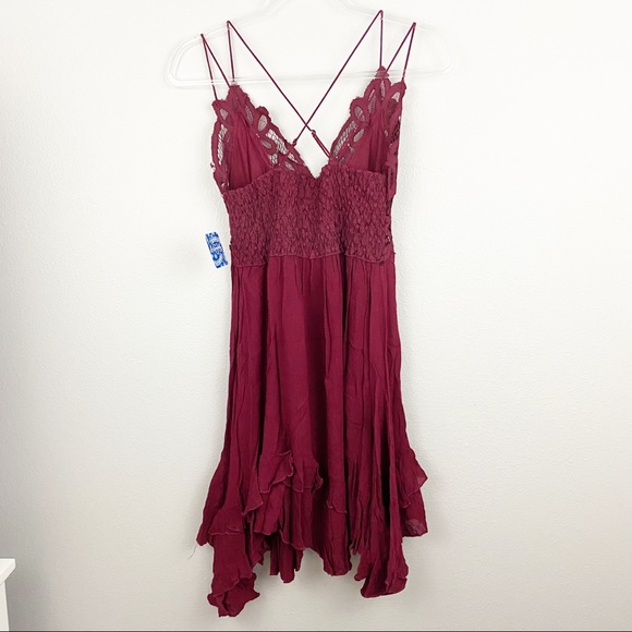 Free People • Adella Slip Dress Wine - Picture 6 of 10